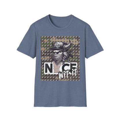 Camo T-Shirt - Trendy Mn Nice Wit It Minnesota Viking Masked Up Design