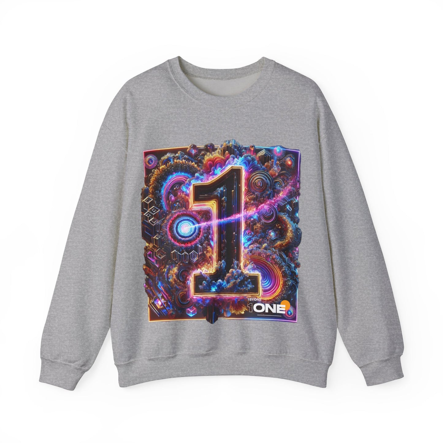 1One 1 By One Graphic Design Sweatshirt  Bold and Artistic Apparel