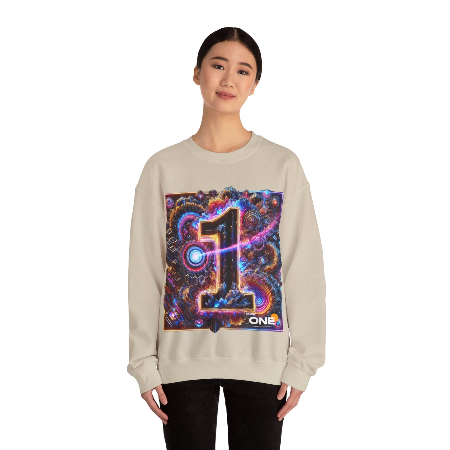 1One 1 By One Graphic Design Sweatshirt  Bold and Artistic Apparel