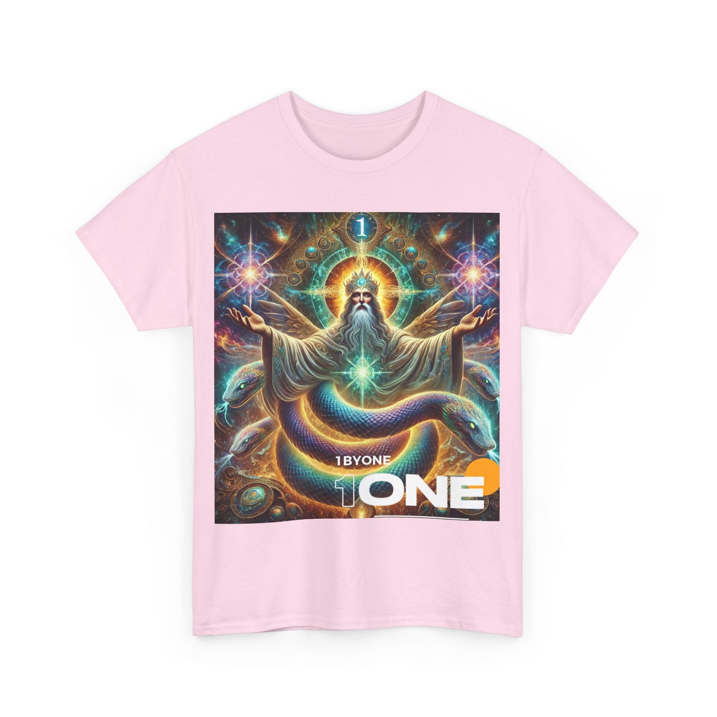 “Cosmic Snake Jesus Design TShirt Bold Spiritual Art Unique Fashion Cosmic Enthusiasts Premium Cotton High Quality Apparel Shop Online”