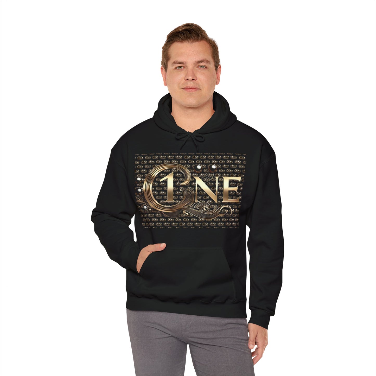 Hooded Sweatshirt - Trendy 1Byone Pattern - Unisex Heavy Blend™