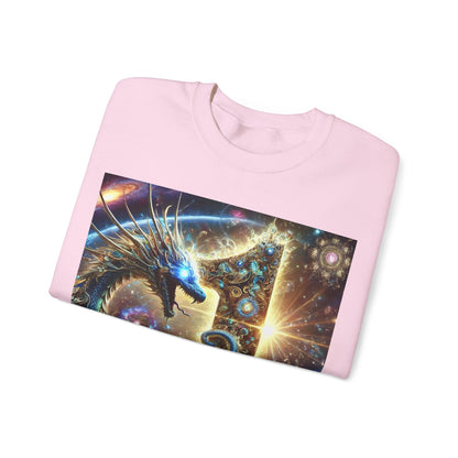 1ByOne Cosmic Dragon SweatShirt – Bold Space Fantasy Design, Premium Graphic Tee for Gamers, Sci-Fi Lovers, & Fantasy Enthusiasts