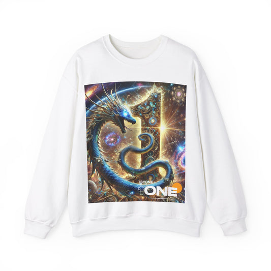 1ByOne Cosmic Dragon SweatShirt – Bold Space Fantasy Design, Premium Graphic Tee for Gamers, Sci-Fi Lovers, & Fantasy Enthusiasts