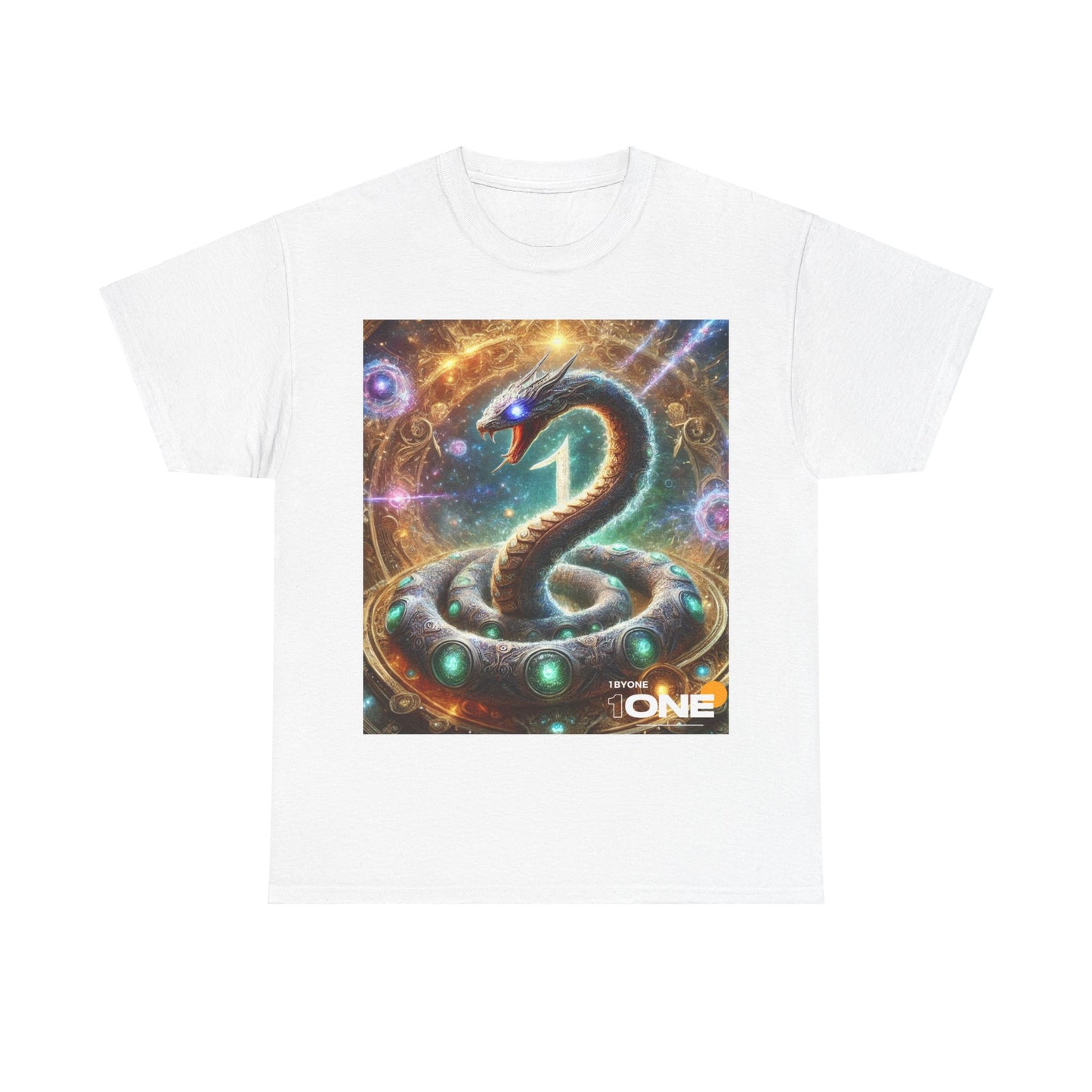 1ByOne 1 By One Cosmic Dragon T-Shirt – Bold Space Fantasy Design, Premium Graphic Tee for Gamers, Sci-Fi Lovers, & Fantasy Enthusiasts