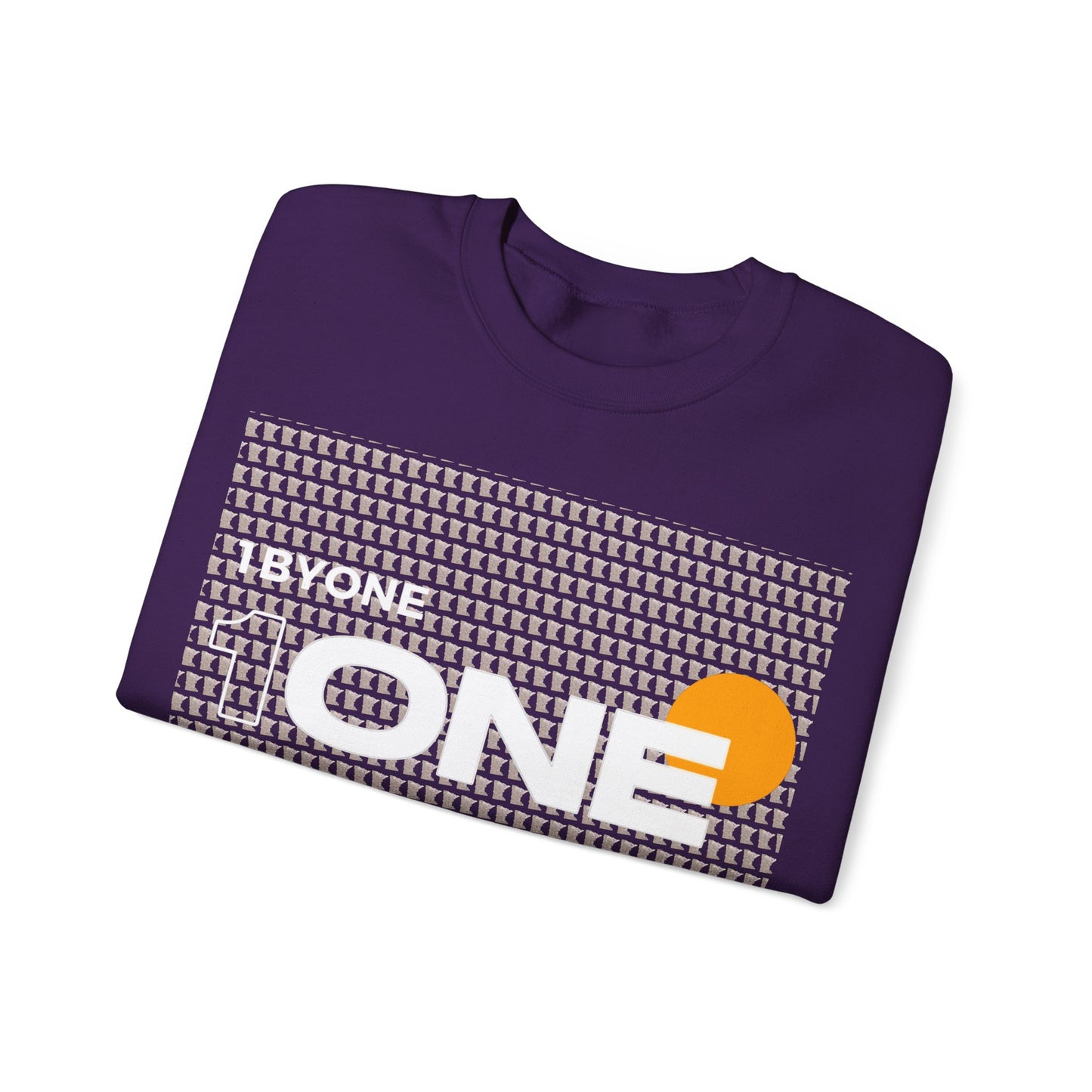 1One 1 By One Minnesota Map Sweatshirt Retro State Pride Design, Premium Streetwear Unique Gift Idea for Travelers and Locals