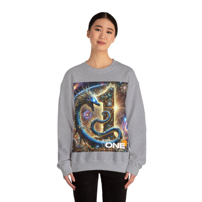 1ByOne Cosmic Dragon SweatShirt – Bold Space Fantasy Design, Premium Graphic Tee for Gamers, Sci-Fi Lovers, & Fantasy Enthusiasts