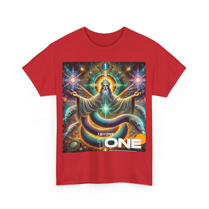 “Cosmic Snake Jesus Design TShirt Bold Spiritual Art Unique Fashion Cosmic Enthusiasts Premium Cotton High Quality Apparel Shop Online”