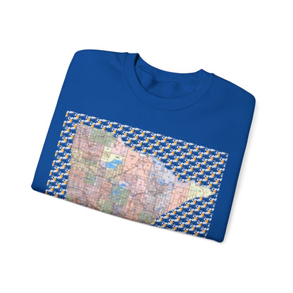 1One 1ByOne 1 By One Minnesota Map Sweatshirt Retro State Pride Design, Premium Streetwear Unique Gift Idea for Travelers and Locals