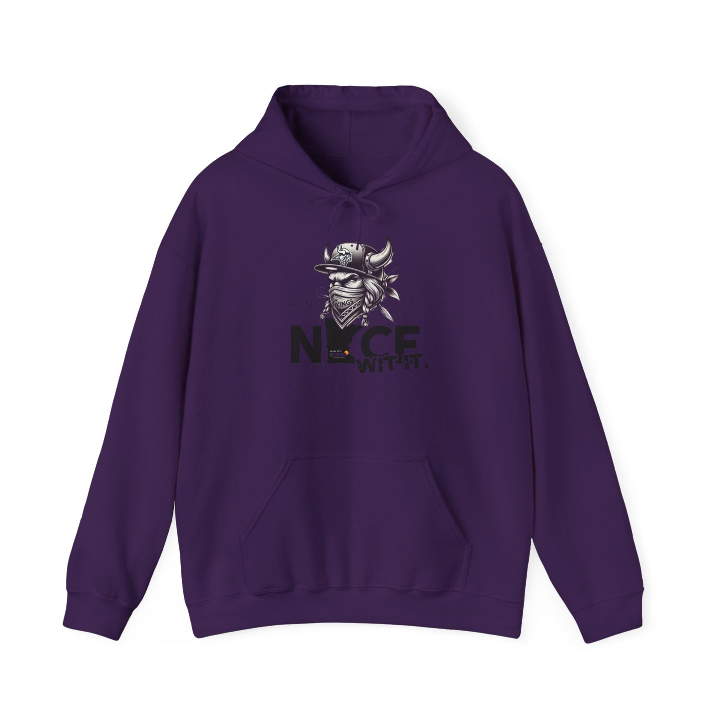 Hooded Sweatshirt Minnesota Vikings Masked Up Design