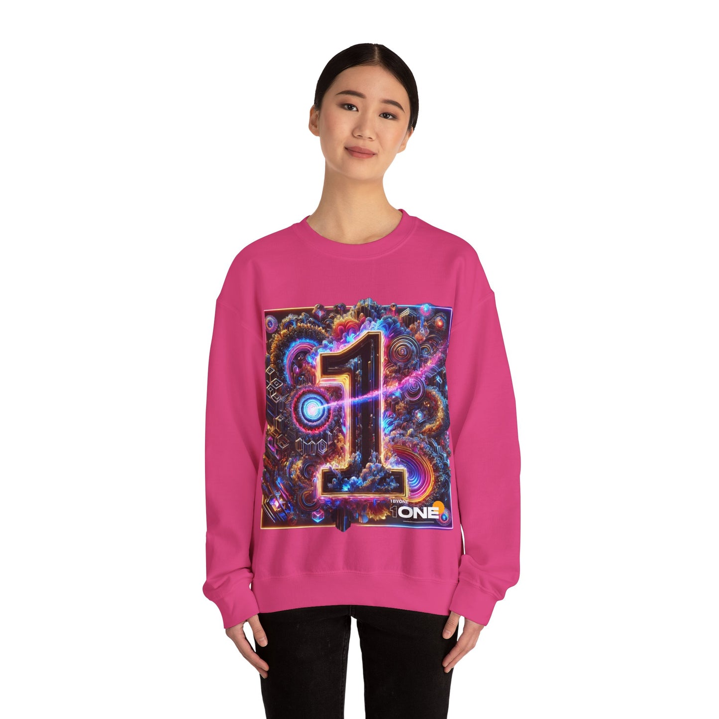 1One 1 By One Graphic Design Sweatshirt  Bold and Artistic Apparel