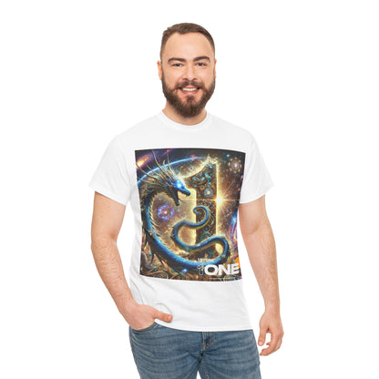 1ByOne Cosmic Dragon T-Shirt – Bold Space Fantasy Design, Premium Graphic Tee for Gamers, Sci-Fi Lovers, & Fantasy Enthusiast 1 By One 1ByOne T Shirt Express Delivery 1-2 Days