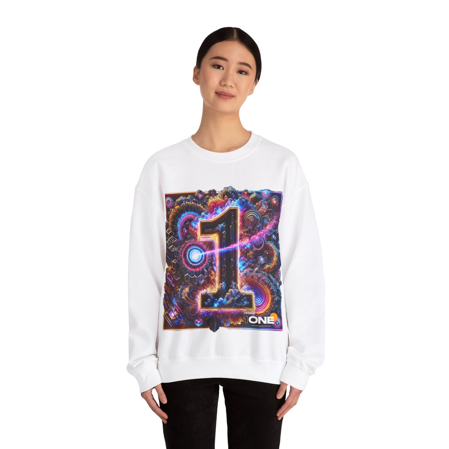 1One 1 By One Graphic Design Sweatshirt  Bold and Artistic Apparel