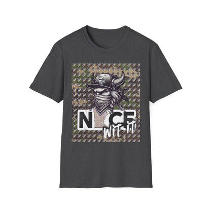 Camo T-Shirt - Trendy Mn Nice Wit It Minnesota Viking Masked Up Design