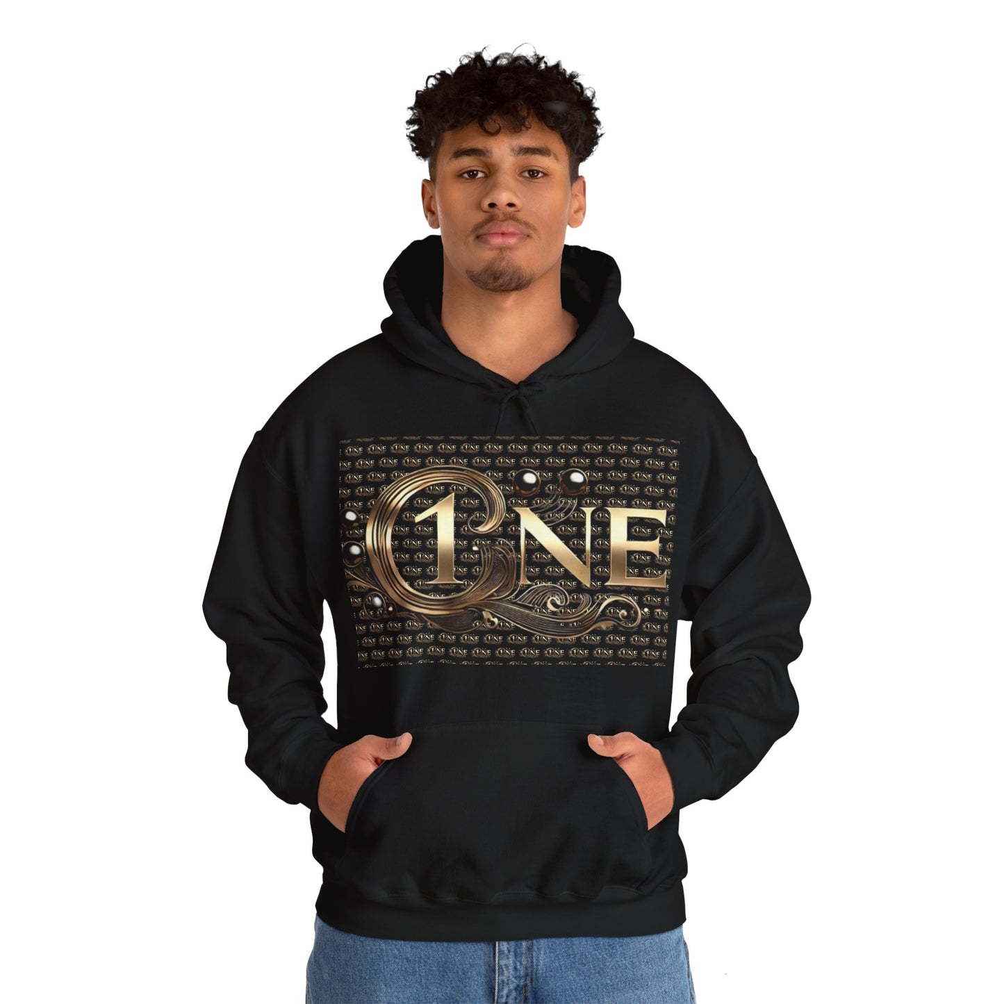 Hooded Sweatshirt - Trendy 1Byone Pattern - Unisex Heavy Blend™