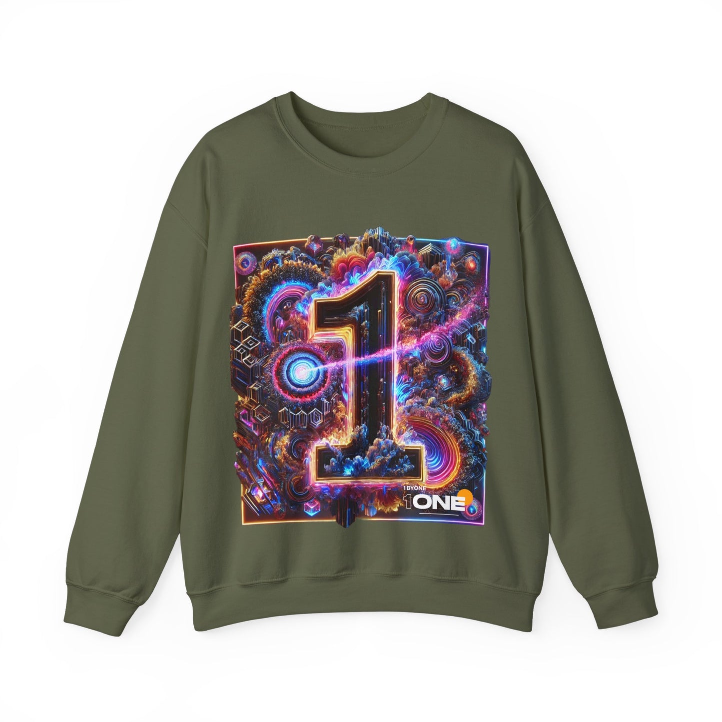 1One 1 By One Graphic Design Sweatshirt  Bold and Artistic Apparel