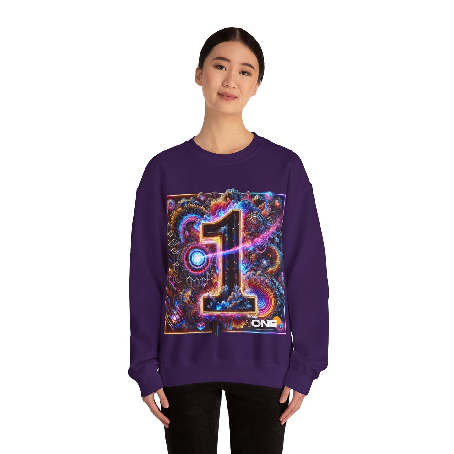 1One 1 By One Graphic Design Sweatshirt  Bold and Artistic Apparel