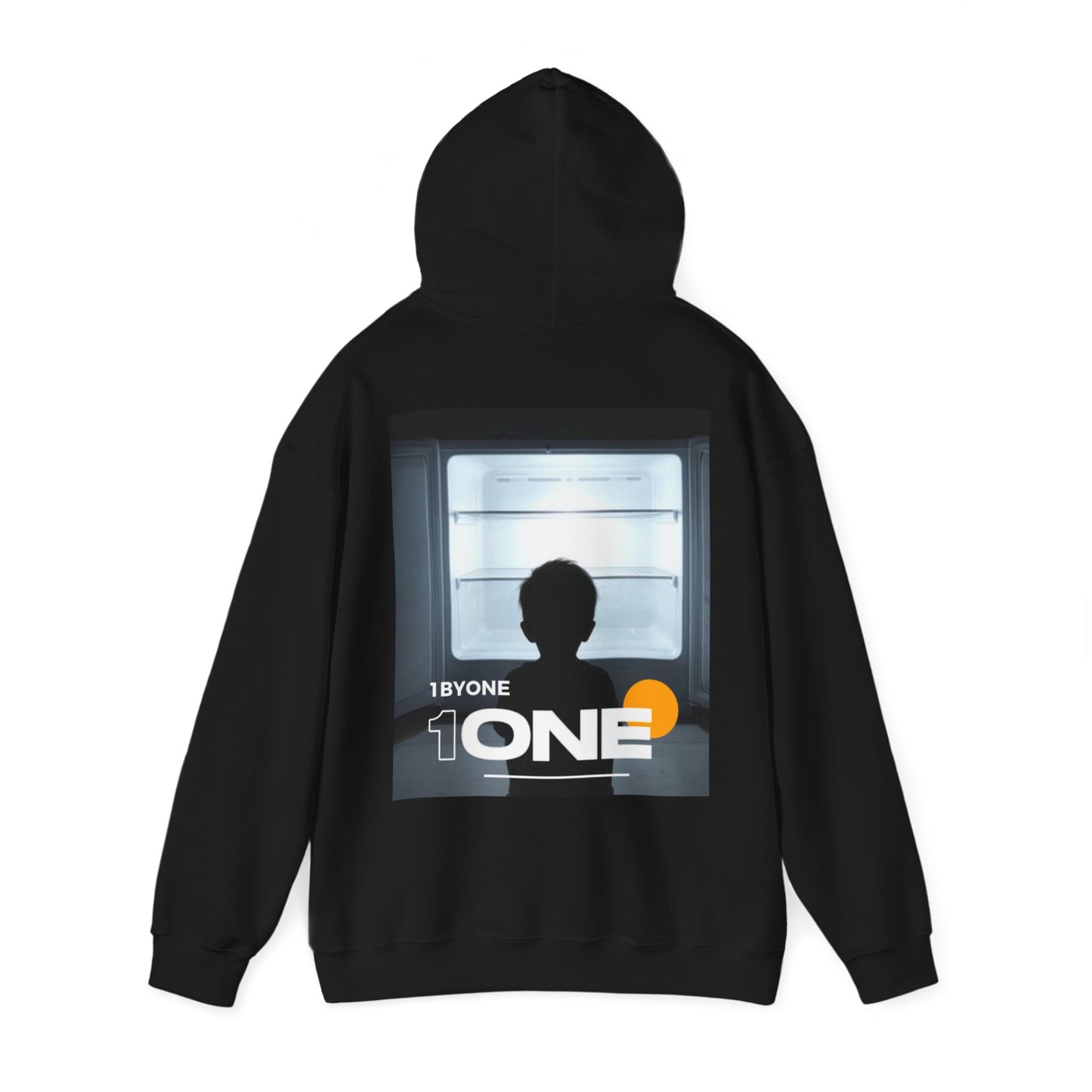 Front & Back Hoodie Boy Staring At Empty Fridge  Thought-Provoking Art, Premium Streetwear, Unique Gift Idea  Designed by 1ByOne