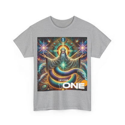 “Cosmic Snake Jesus Design TShirt Bold Spiritual Art Unique Fashion Cosmic Enthusiasts Premium Cotton High Quality Apparel Shop Online”