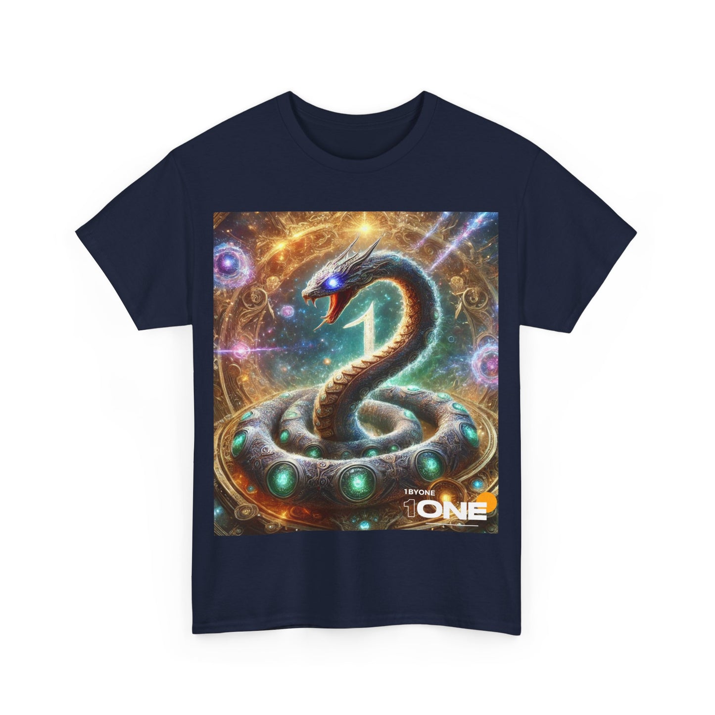 1ByOne 1 By One Cosmic Dragon T-Shirt – Bold Space Fantasy Design, Premium Graphic Tee for Gamers, Sci-Fi Lovers, & Fantasy Enthusiasts