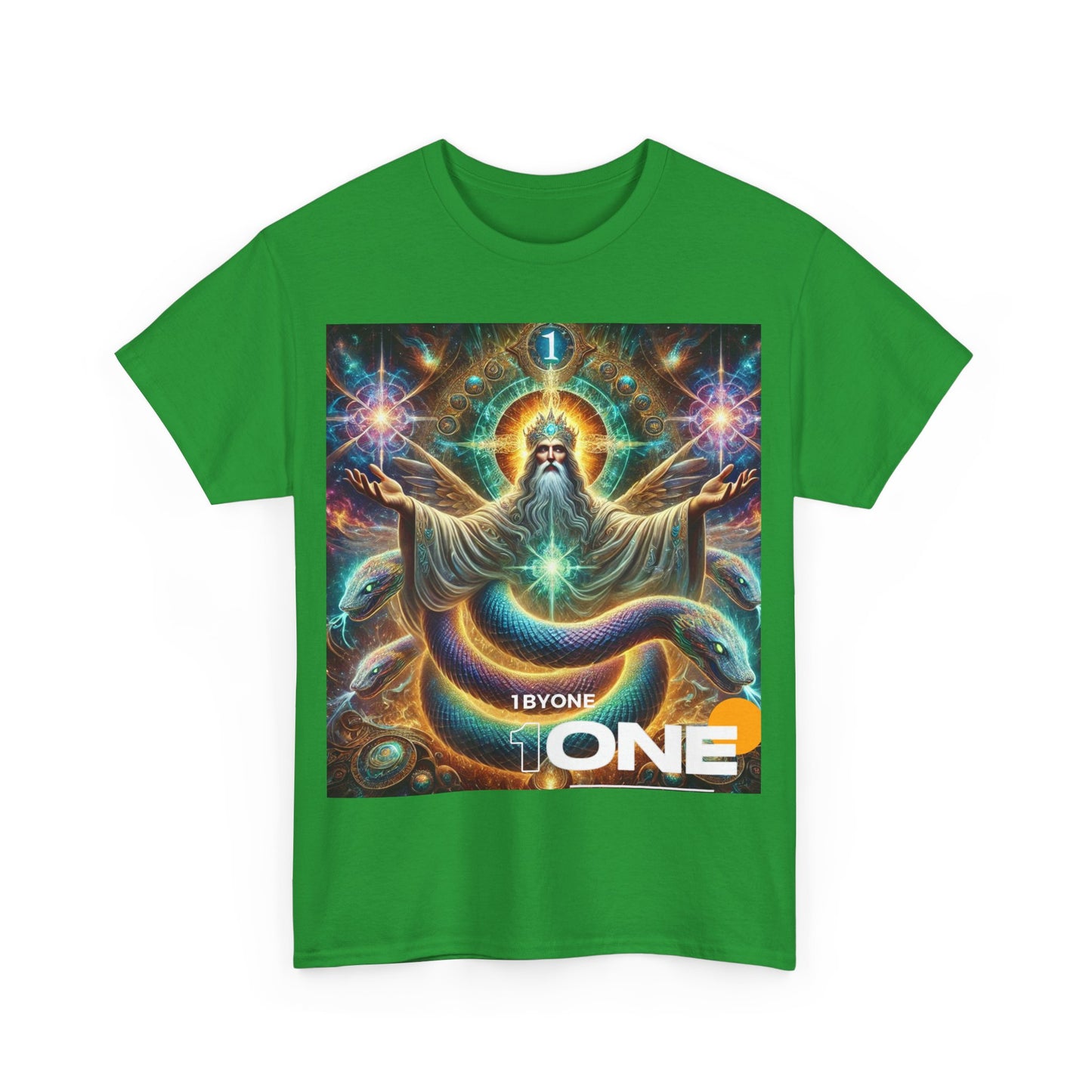 “Cosmic Snake Jesus Design TShirt Bold Spiritual Art Unique Fashion Cosmic Enthusiasts Premium Cotton High Quality Apparel Shop Online”