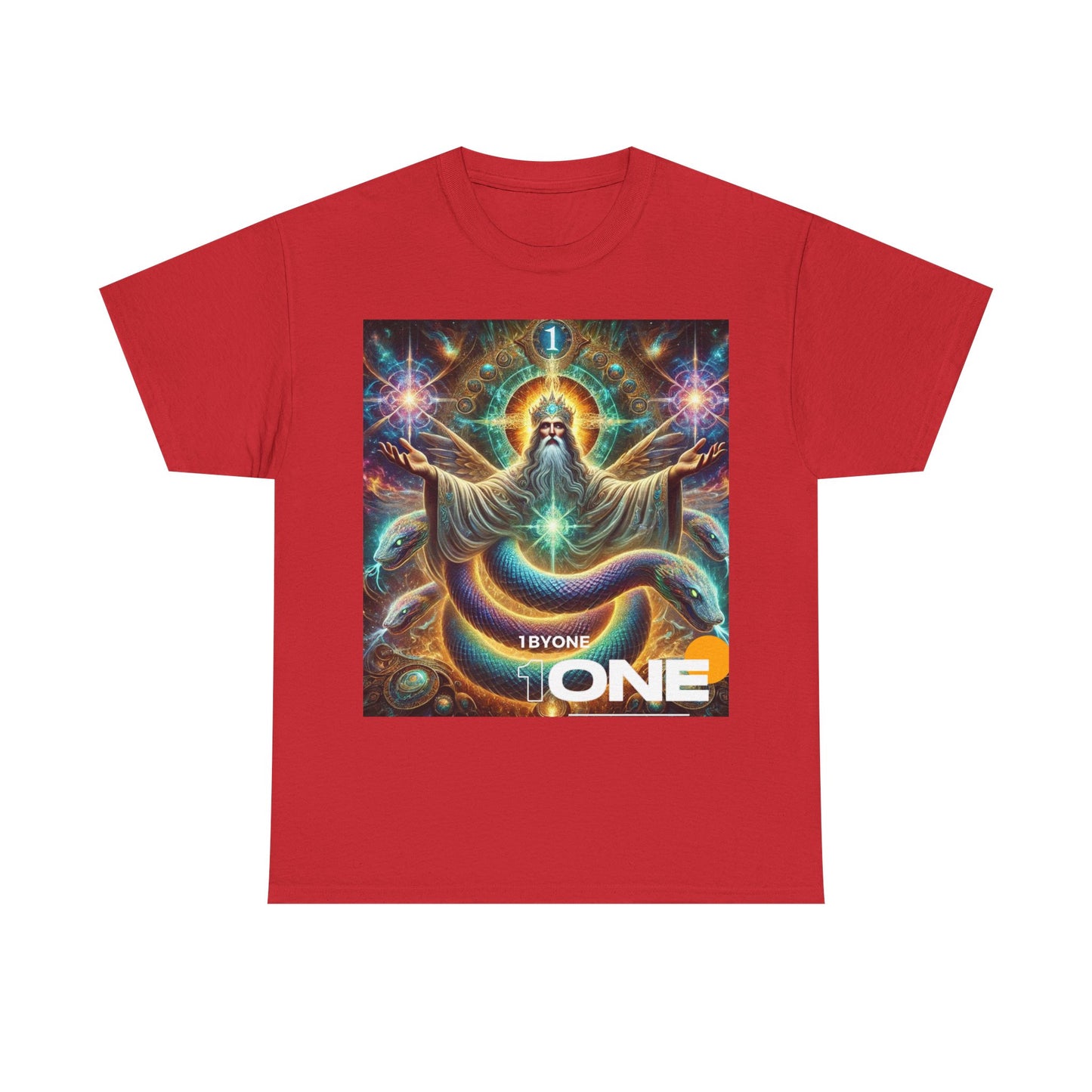 “Cosmic Snake Jesus Design TShirt Bold Spiritual Art Unique Fashion Cosmic Enthusiasts Premium Cotton High Quality Apparel Shop Online”