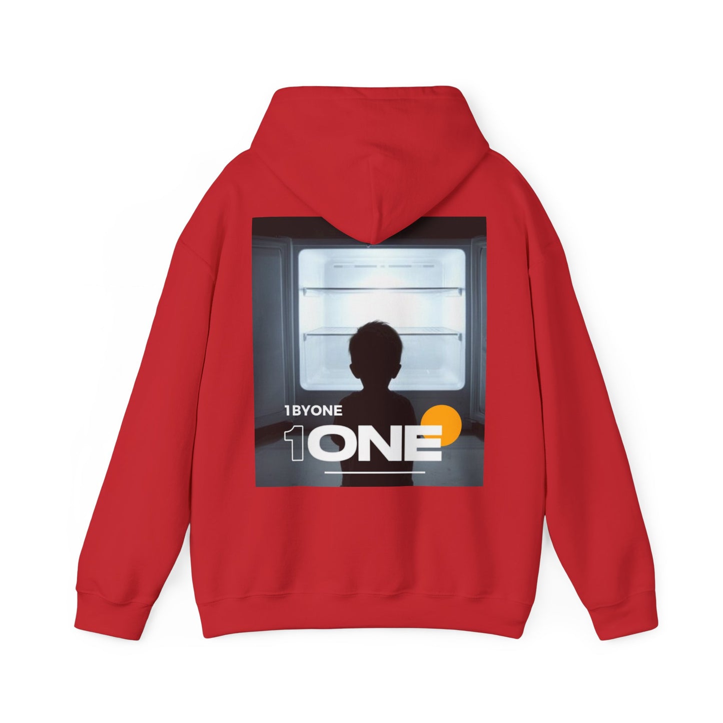 Front & Back Hoodie Boy Staring At Empty Fridge  Thought-Provoking Art, Premium Streetwear, Unique Gift Idea  Designed by 1ByOne