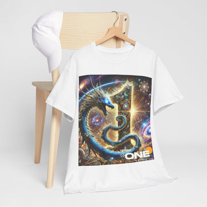 1ByOne Cosmic Dragon T-Shirt – Bold Space Fantasy Design, Premium Graphic Tee for Gamers, Sci-Fi Lovers, & Fantasy Enthusiast 1 By One 1ByOne T Shirt Express Delivery 1-2 Days