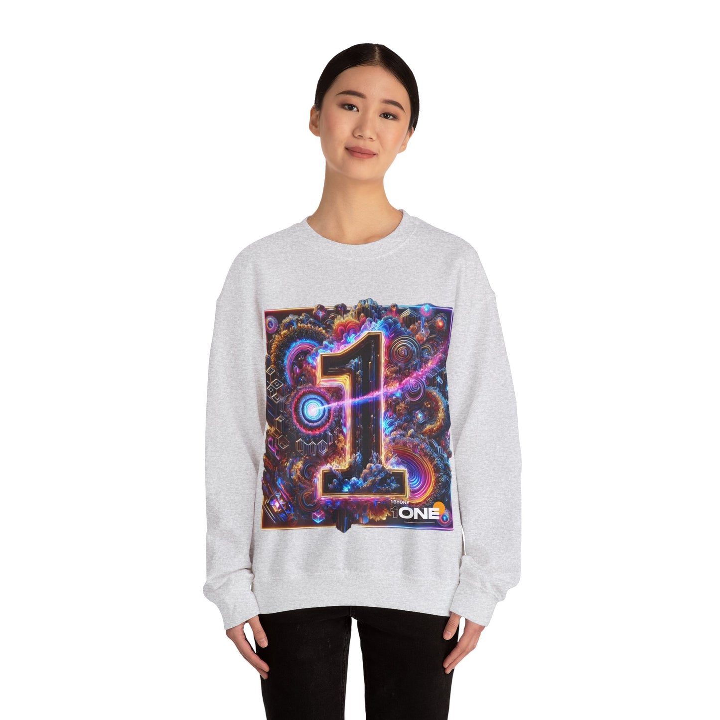 1One 1 By One Graphic Design Sweatshirt  Bold and Artistic Apparel