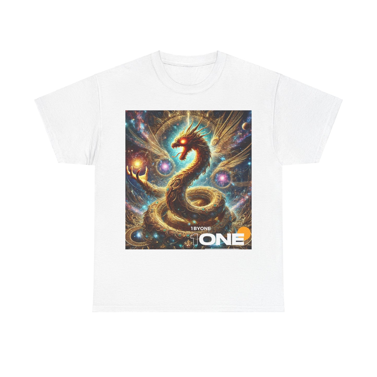 1 By One 1ByOne T Shirt Express Delivery 1-2 Days  Cosmic Dragon T-Shirt – Bold Space Fantasy Design, Premium Graphic Tee for Gamers, Sci-Fi Lovers, & Fantasy Enthusiasts