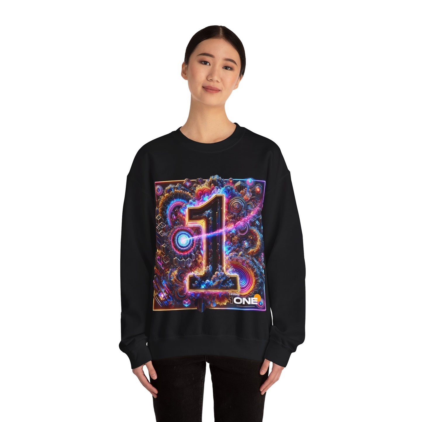 1One 1 By One Graphic Design Sweatshirt  Bold and Artistic Apparel