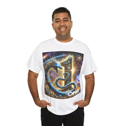 1ByOne Cosmic Dragon T-Shirt – Bold Space Fantasy Design, Premium Graphic Tee for Gamers, Sci-Fi Lovers, & Fantasy Enthusiast 1 By One 1ByOne T Shirt Express Delivery 1-2 Days