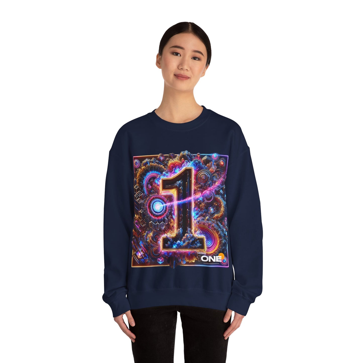 1One 1 By One Graphic Design Sweatshirt  Bold and Artistic Apparel