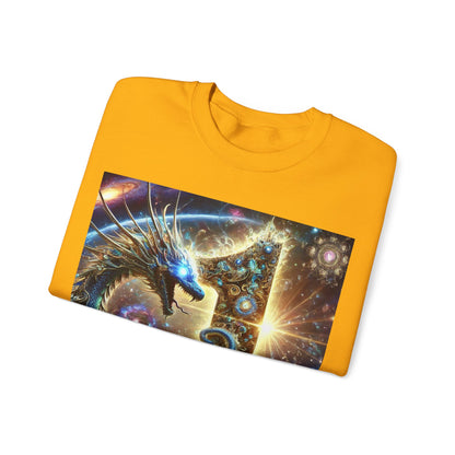 1ByOne Cosmic Dragon SweatShirt – Bold Space Fantasy Design, Premium Graphic Tee for Gamers, Sci-Fi Lovers, & Fantasy Enthusiasts