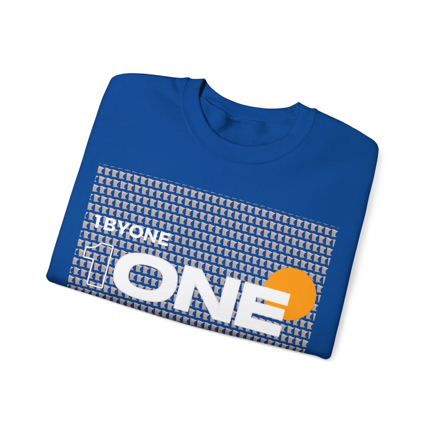 1One 1 By One Minnesota Map Sweatshirt Retro State Pride Design, Premium Streetwear Unique Gift Idea for Travelers and Locals