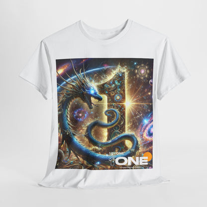 1ByOne Cosmic Dragon T-Shirt – Bold Space Fantasy Design, Premium Graphic Tee for Gamers, Sci-Fi Lovers, & Fantasy Enthusiast 1 By One 1ByOne T Shirt Express Delivery 1-2 Days