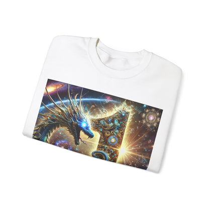 1ByOne Cosmic Dragon SweatShirt – Bold Space Fantasy Design, Premium Graphic Tee for Gamers, Sci-Fi Lovers, & Fantasy Enthusiasts