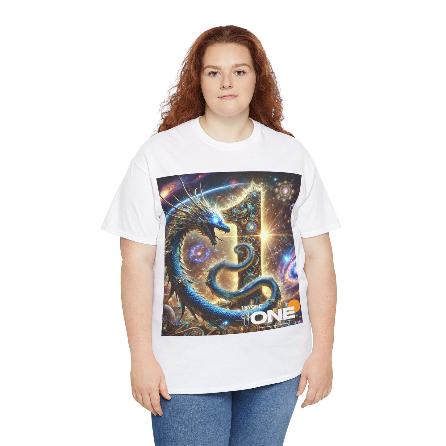 1ByOne Cosmic Dragon T-Shirt – Bold Space Fantasy Design, Premium Graphic Tee for Gamers, Sci-Fi Lovers, & Fantasy Enthusiast 1 By One 1ByOne T Shirt Express Delivery 1-2 Days