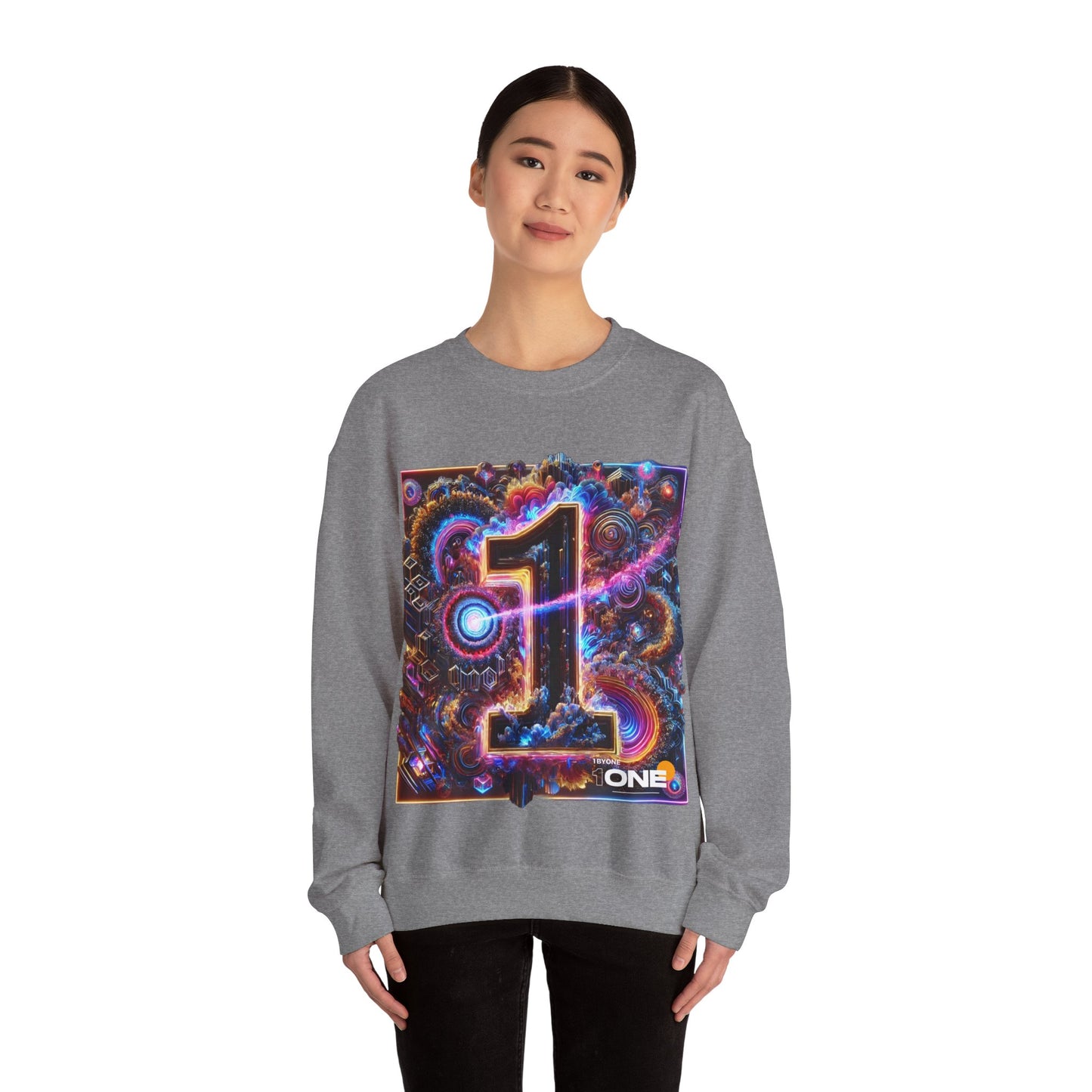 1One 1 By One Graphic Design Sweatshirt  Bold and Artistic Apparel