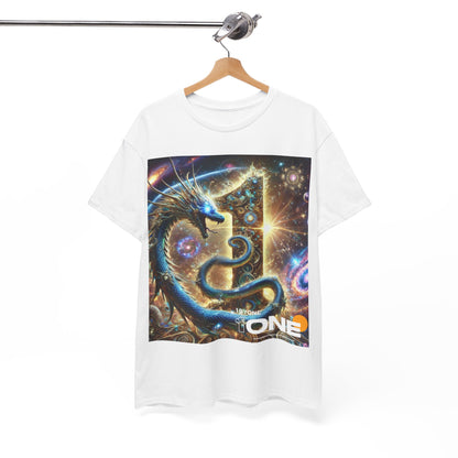 1ByOne Cosmic Dragon T-Shirt – Bold Space Fantasy Design, Premium Graphic Tee for Gamers, Sci-Fi Lovers, & Fantasy Enthusiast 1 By One 1ByOne T Shirt Express Delivery 1-2 Days