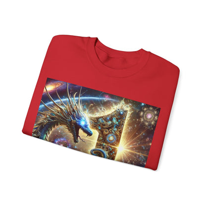 1ByOne Cosmic Dragon SweatShirt – Bold Space Fantasy Design, Premium Graphic Tee for Gamers, Sci-Fi Lovers, & Fantasy Enthusiasts