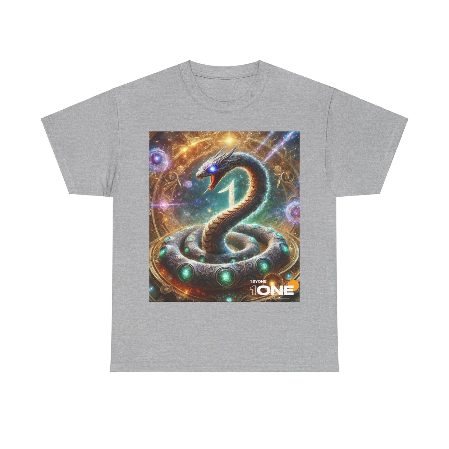 1ByOne 1 By One Cosmic Dragon T-Shirt – Bold Space Fantasy Design, Premium Graphic Tee for Gamers, Sci-Fi Lovers, & Fantasy Enthusiasts