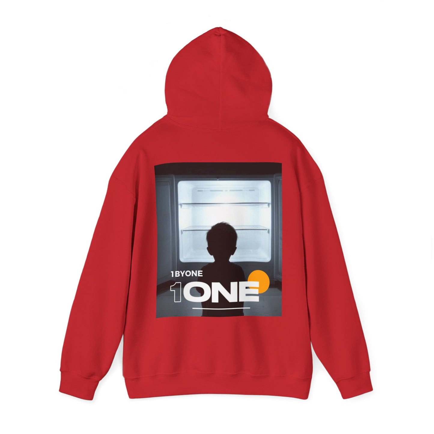 Front & Back Hoodie Boy Staring At Empty Fridge  Thought-Provoking Art, Premium Streetwear, Unique Gift Idea  Designed by 1ByOne