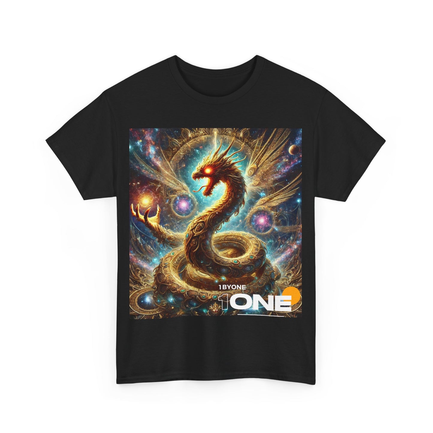 1 By One 1ByOne T Shirt Express Delivery 1-2 Days  Cosmic Dragon T-Shirt – Bold Space Fantasy Design, Premium Graphic Tee for Gamers, Sci-Fi Lovers, & Fantasy Enthusiasts