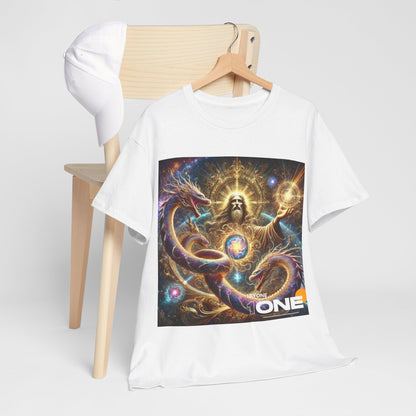 1One T Shirt “Cosmic Snake Jesus Design TShirt Bold Spiritual Art Unique Fashion Cosmic Enthusiasts Premium Cotton High Quality Apparel Shop Online”