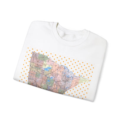 1One 1ByOne 1 By One Minnesota Map Sweatshirt Retro State Pride Design, Premium Streetwear Unique Gift Idea for Travelers and Locals