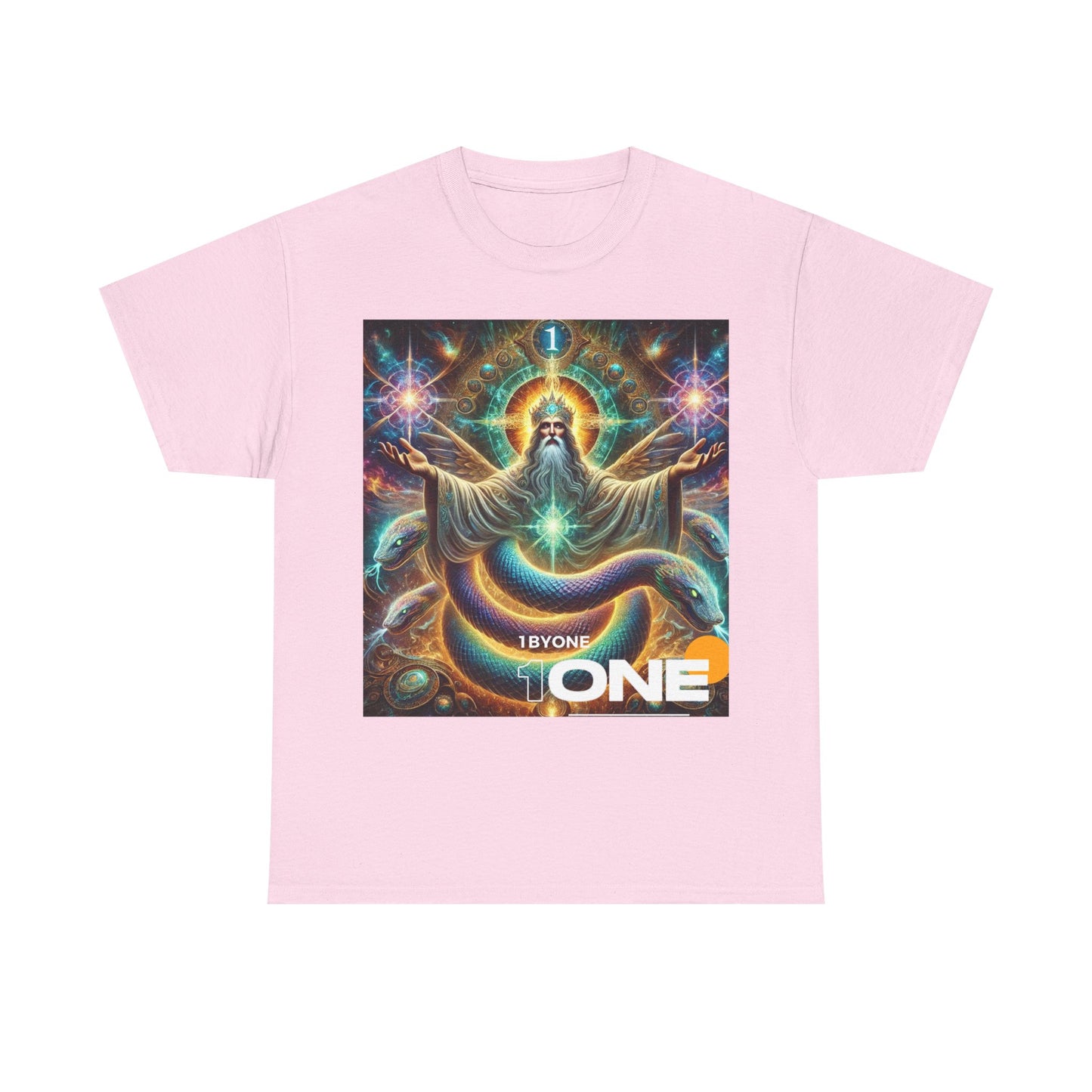 “Cosmic Snake Jesus Design TShirt Bold Spiritual Art Unique Fashion Cosmic Enthusiasts Premium Cotton High Quality Apparel Shop Online”