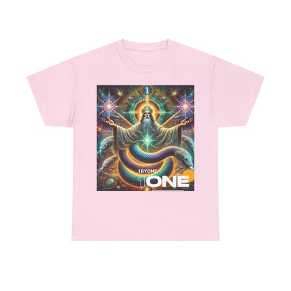 “Cosmic Snake Jesus Design TShirt Bold Spiritual Art Unique Fashion Cosmic Enthusiasts Premium Cotton High Quality Apparel Shop Online”