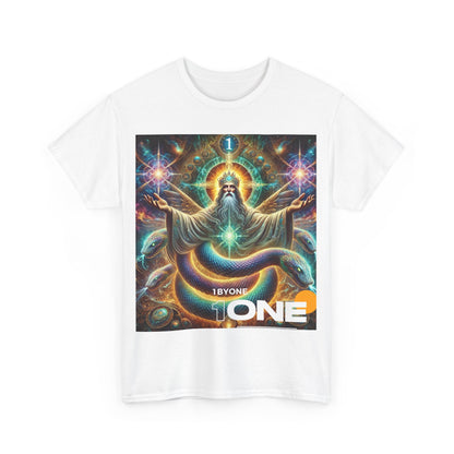 “Cosmic Snake Jesus Design TShirt Bold Spiritual Art Unique Fashion Cosmic Enthusiasts Premium Cotton High Quality Apparel Shop Online”